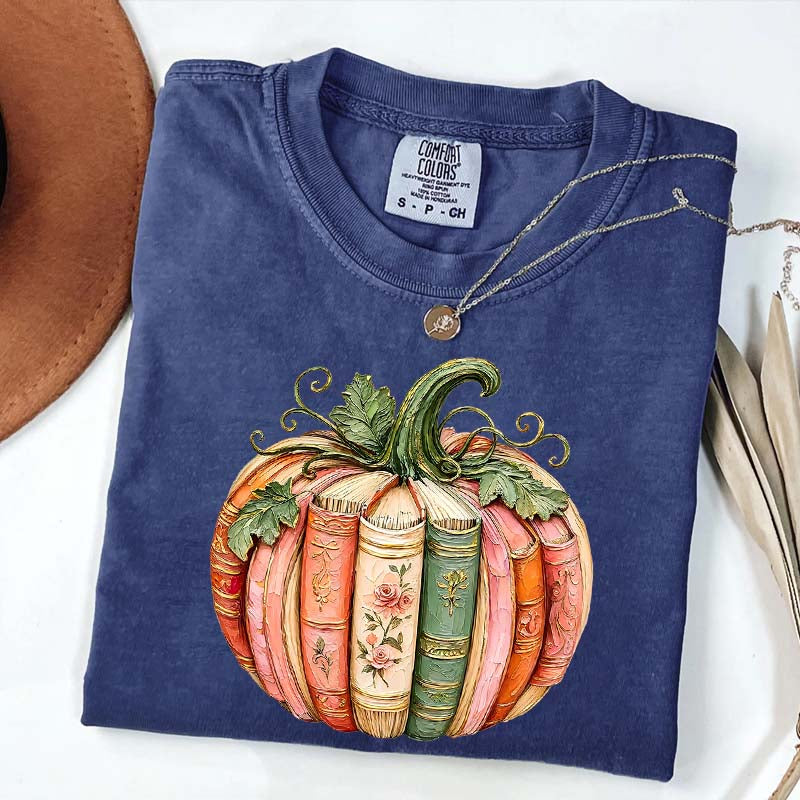 Comfort Colors Pumpkin Book Lover T-Shirt