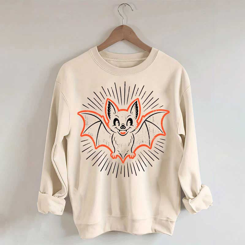 Retro Bat Spooky Season Sweatshirt