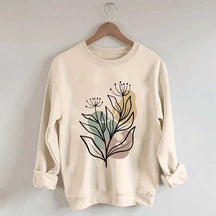 Modern Botanical Abstract Floral Sweatshirt