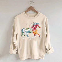 Floral Horse Wildflower Sweatshirt