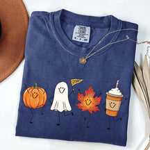Happy Fall Doodle Smiling Spooky T-Shirt