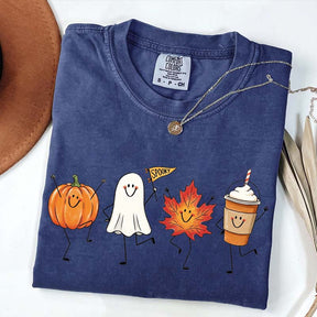 Happy Fall Doodle Smiling Spooky T-Shirt