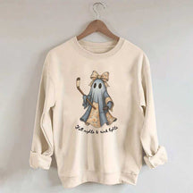 Retro Patchwork Ghost Hockey Sweatshirt