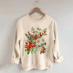 Vintage Christmas Floral Sweatshirt