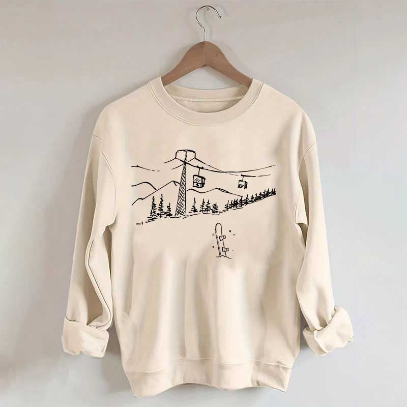 Snowboard Ski Winter Sweatshirt