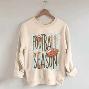 Trendy Stripes Football Mom Sweatshirt