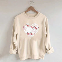 Baseball Heart Graphic Sweatshirt