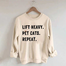 Funny Weight Lifting Cats Sweatshirt