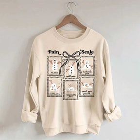 Funny Pain Scale Medical Holiday Sweatshirt