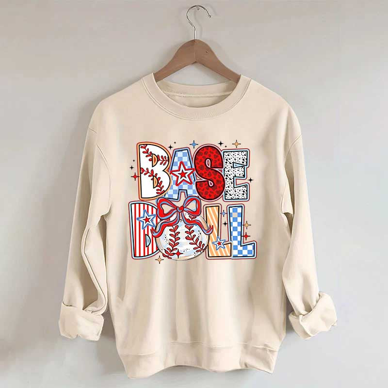 Baseball Coquette Bow Game Day Sweatshirt