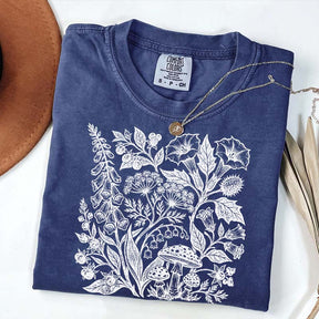 Retro Poisonous Plants Dark Academia Botanical T-Shirt