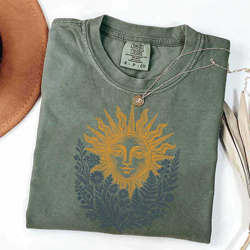 Vintage Mystical Celestial Sun T-Shirt