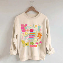 Back to School Bookish Botanical Sweatshirt