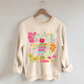 Back to School Bookish Botanical Sweatshirt
