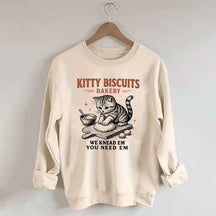 Sourdough Bread Kitty Biscuit Sweatshirt