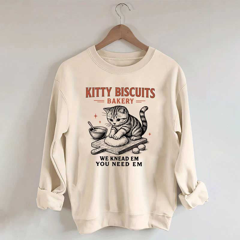 Sourdough Bread Kitty Biscuit Sweatshirt