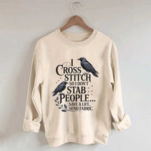 Funny I Cross Stitch Sweatshirt