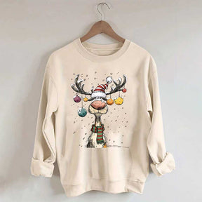 Cute Christmas Vintage Reindeer Sweatshirt