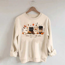 Autumn Leaves and Coffee Please Fall Sweatshirt