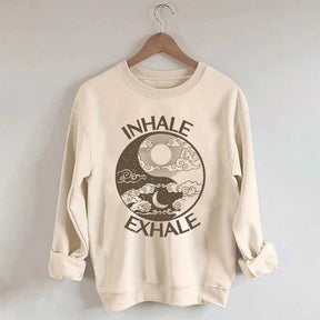 Inhale Exhale Yin And Yang Sweatshirt