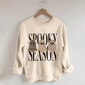 Leopard Ghost Spooky Season Sweatshirt