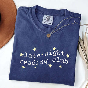 Cute Late Night Reading Club T-Shirt