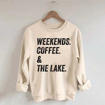 Funny Weekends Coffee and the Lake Sweatshirt