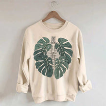 Retro Skeleton Plant Body Sweatshirt
