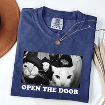 Funny Cat Gang Open The Door T-Shirt