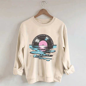 Time Casts A Spell On You Retro Vinyl Record Sweatshirt