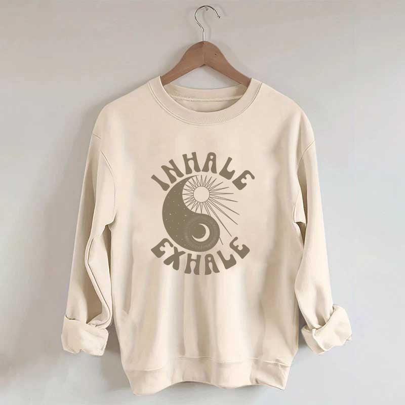 Ying Yang Yoga Just Breathe Sweatshirt
