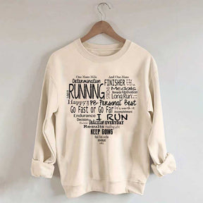 Run Happy Heart Sweatshirt
