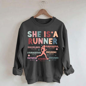 Half Marathon Running Religous Sweatshirt
