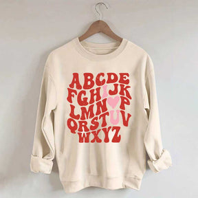 ABCs I Love You Valentines Sweatshirt
