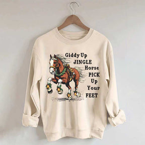 Country Christmas Horse Womens Sweatshirt