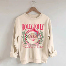 Pink Holly Jolly Christmas Club Sweatshirt