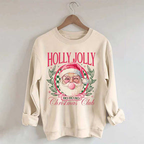 Pink Holly Jolly Christmas Club Sweatshirt