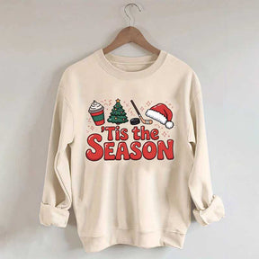 Christmas Tis The Season Hockey Sweatshirt