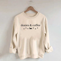 Dachshund Doxie And Coffee Sweatshirt