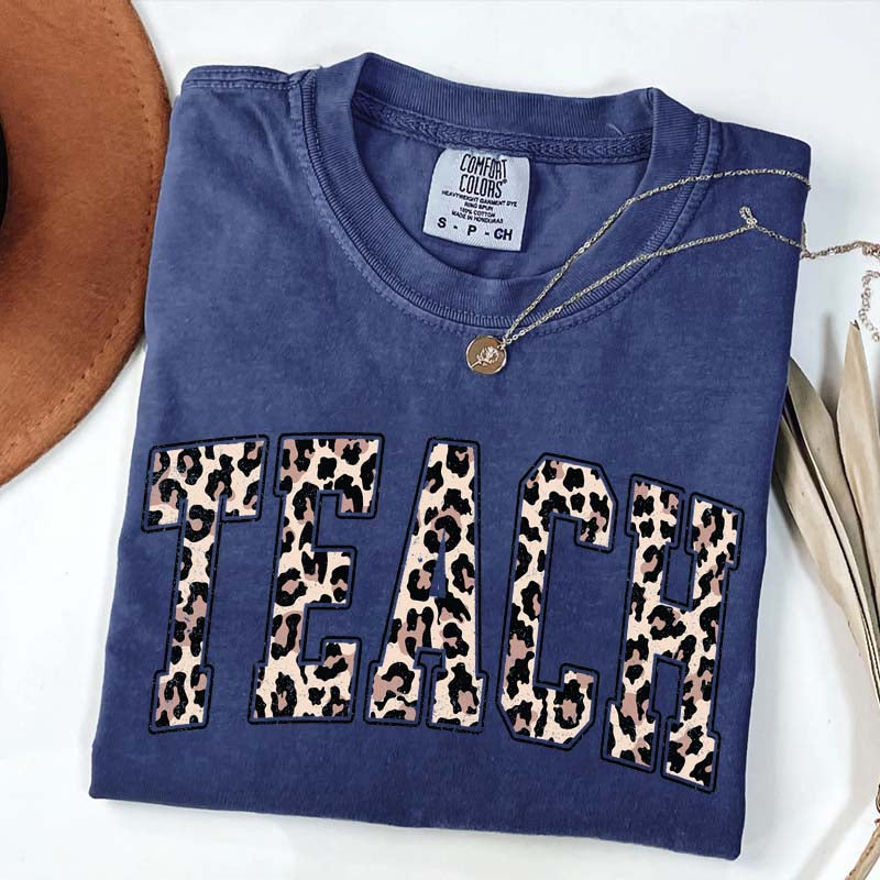 Comfort Colors Leopard Teacher T-Shirt