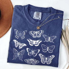 Vintage Butterfly and Moth Minimalist T-Shirt
