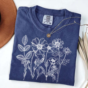 Boho Gardener Floral Botanical T-Shirt
