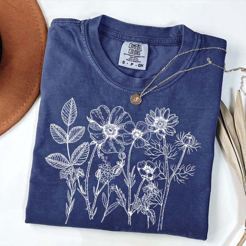 Boho Gardener Floral Botanical T-Shirt