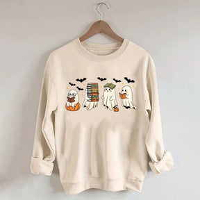 Reading Ghosts Halloween Lover Sweatshirt