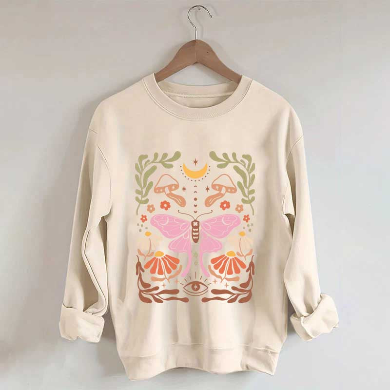Luna Moth Floral Sweatshirt