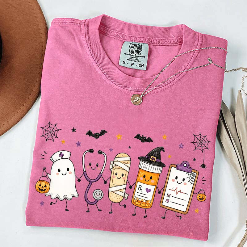Halloween Nursing Doodle T-Shirt