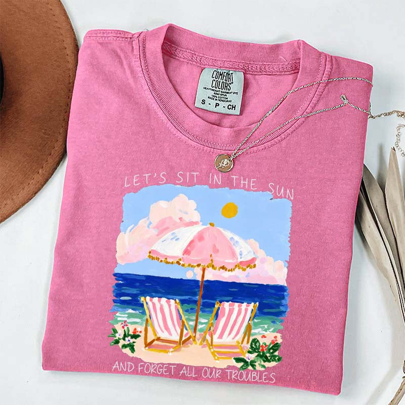 Sit In The Sun Coastal Summer T-Shirt