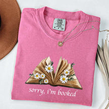 Sorry I'm Booked Bookworm Daisy T-Shirt