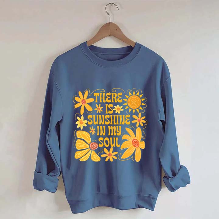 Boho Sunshine In My Soul Hippie Flower Sweatshirt