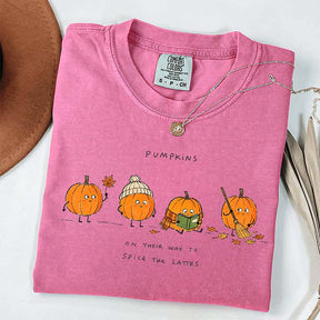 Pumpkins on Their Way to Spice the Latte Graphic T-Shirt